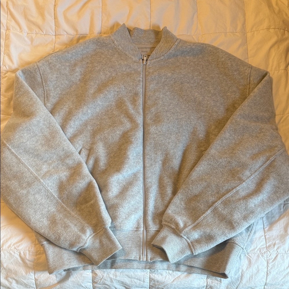 SKIMS Light Gray Bomber Jacket